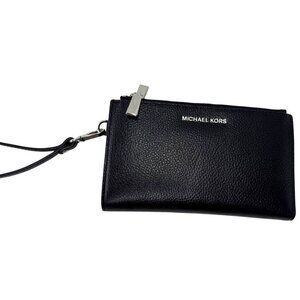 Michael Kors Black Pebbled Leather‎ Wristlet Wallet